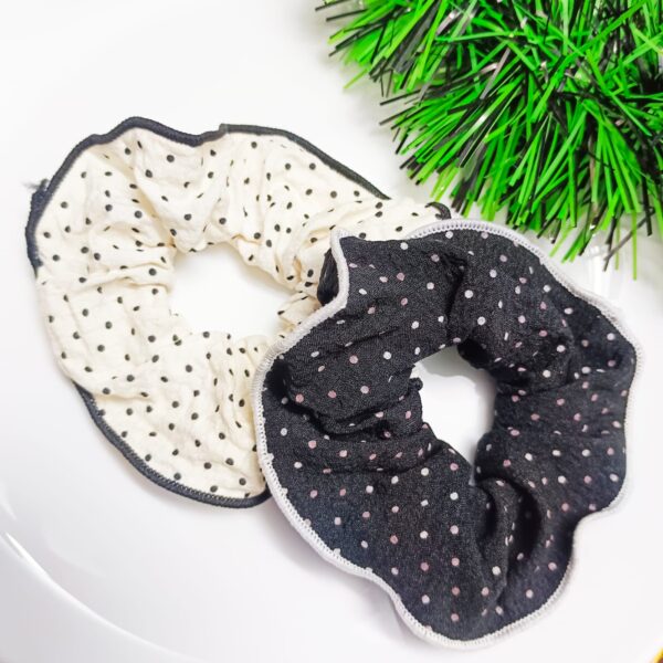 black and white scrunchies