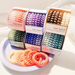 6pcs Elastic Spiral Hair Tie